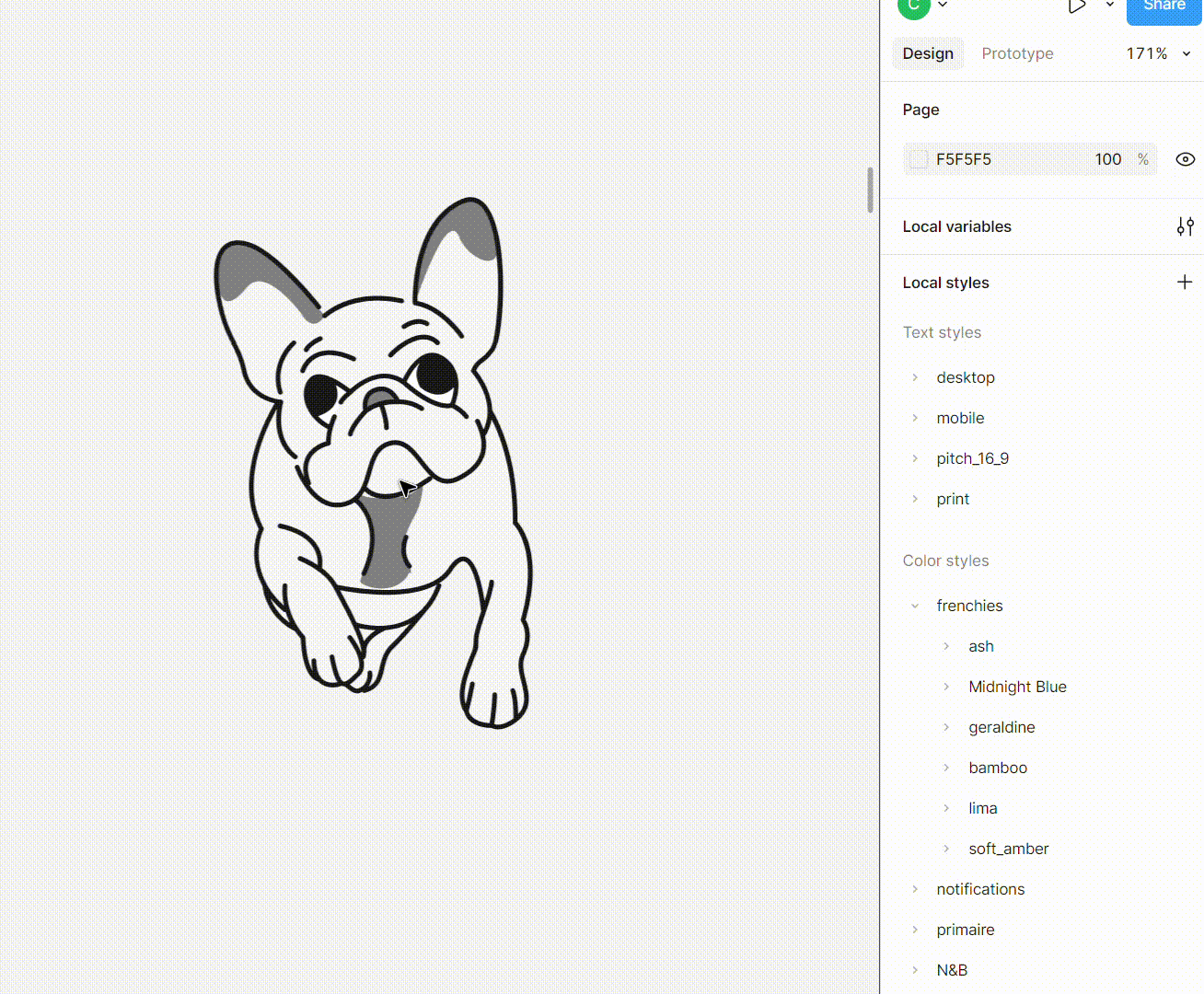 Composant avec variant